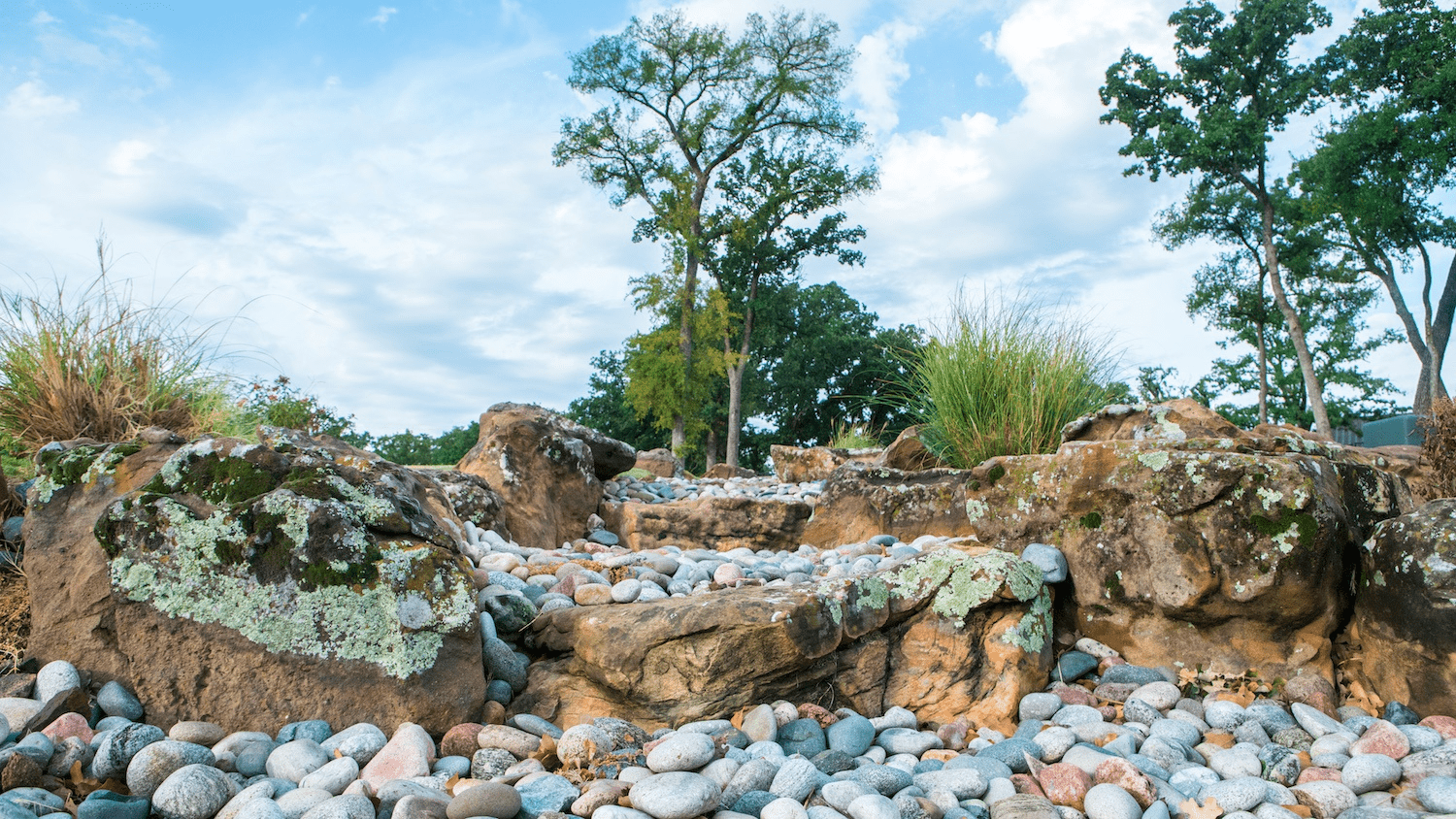 walkway-rocks-stones-pebbles-trees